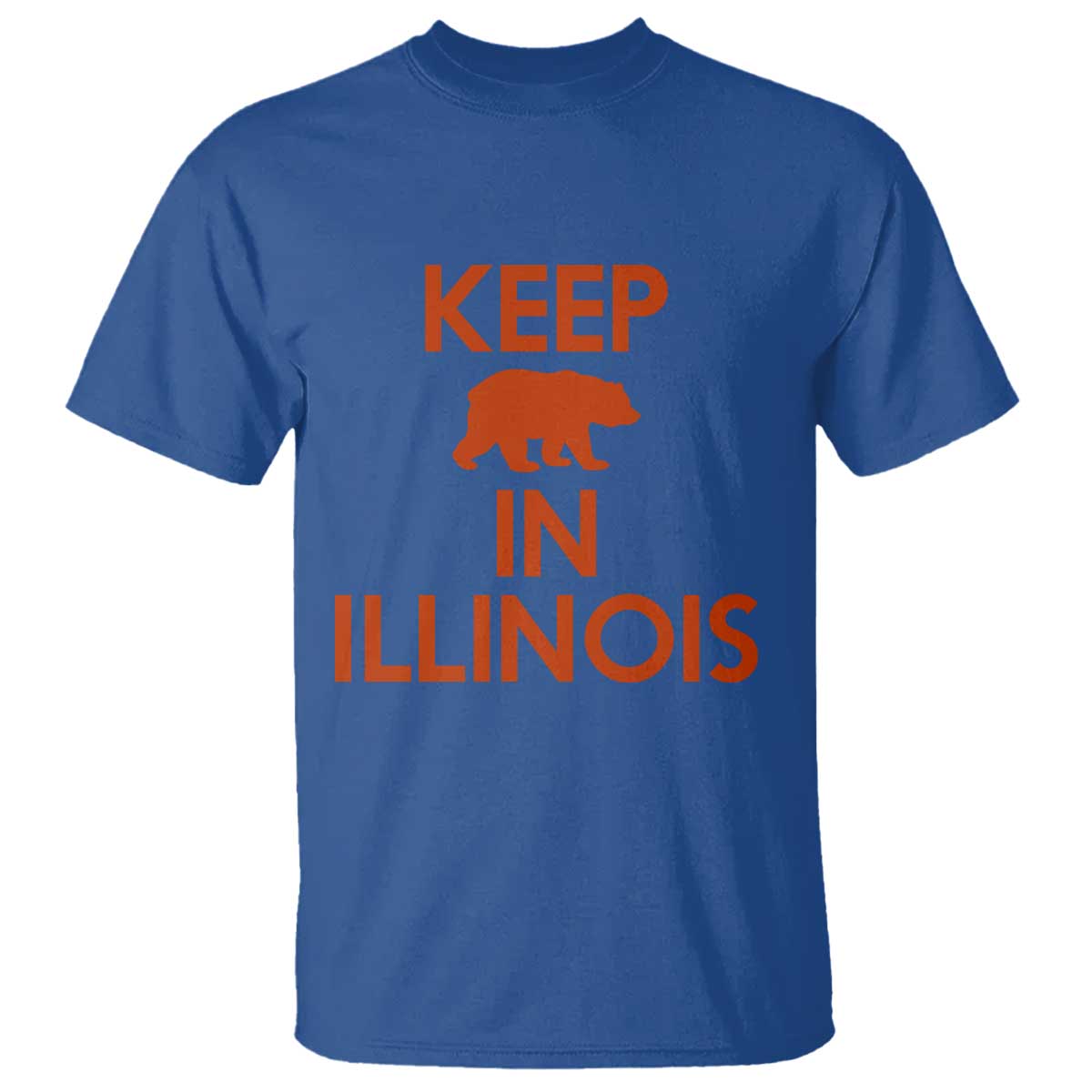 Keep Bear In Illinois CFB T Shirt Chicago Pride Gift TS12 Royal Blue Print Your Wear