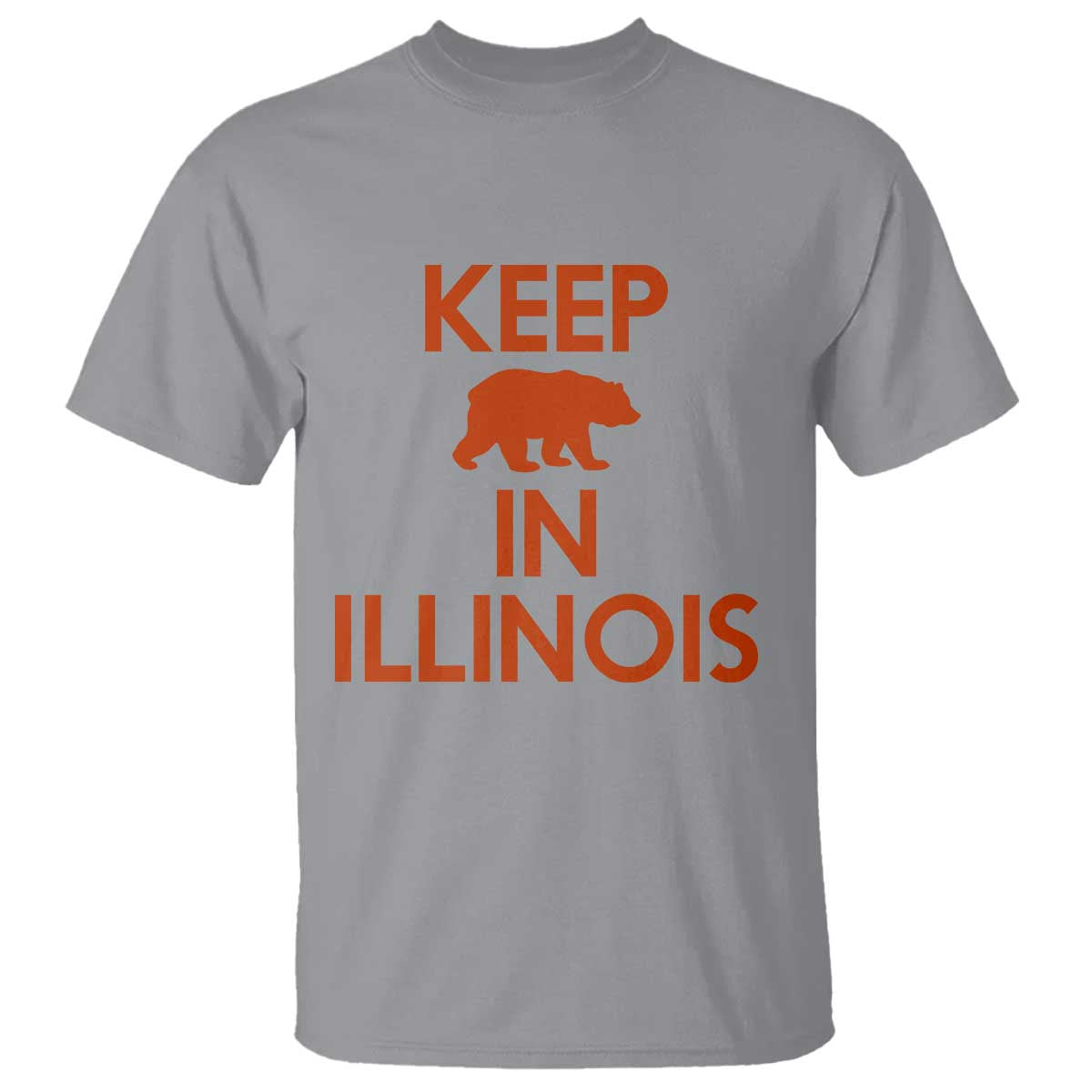 Keep Bear In Illinois CFB T Shirt Chicago Pride Gift TS12 Sport Gray Print Your Wear