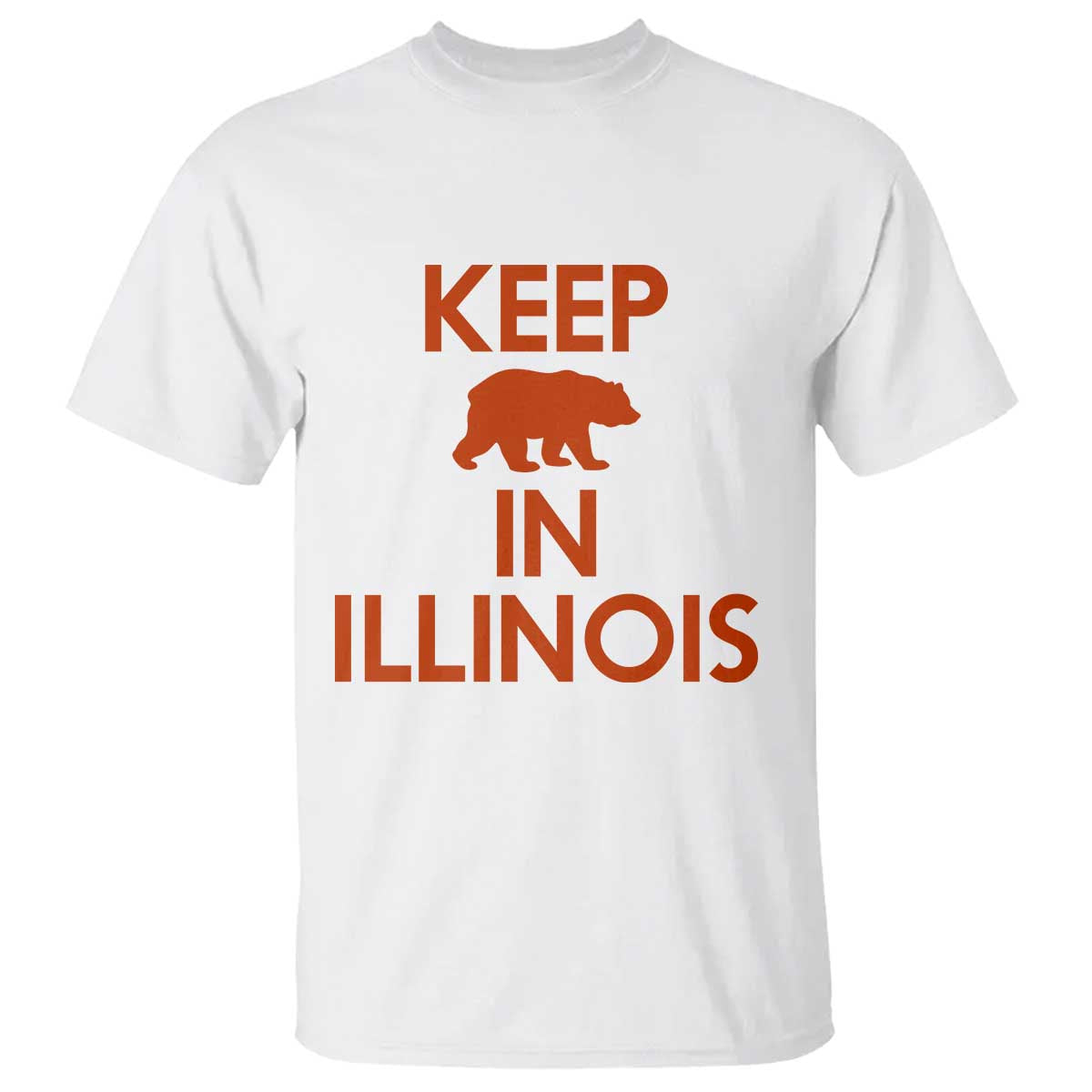Keep Bear In Illinois CFB T Shirt Chicago Pride Gift TS12 White Print Your Wear
