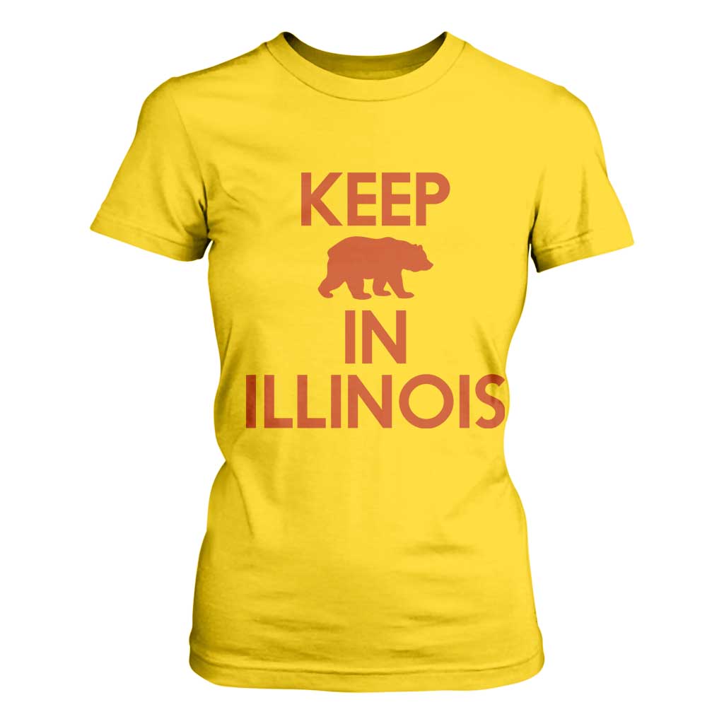 Keep Bear In Illinois CFB T Shirt For Women Chicago Pride Gift TS12 Daisy Print Your Wear