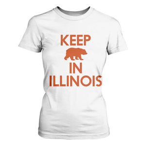 Keep Bear In Illinois CFB T Shirt For Women Chicago Pride Gift TS12 White Print Your Wear
