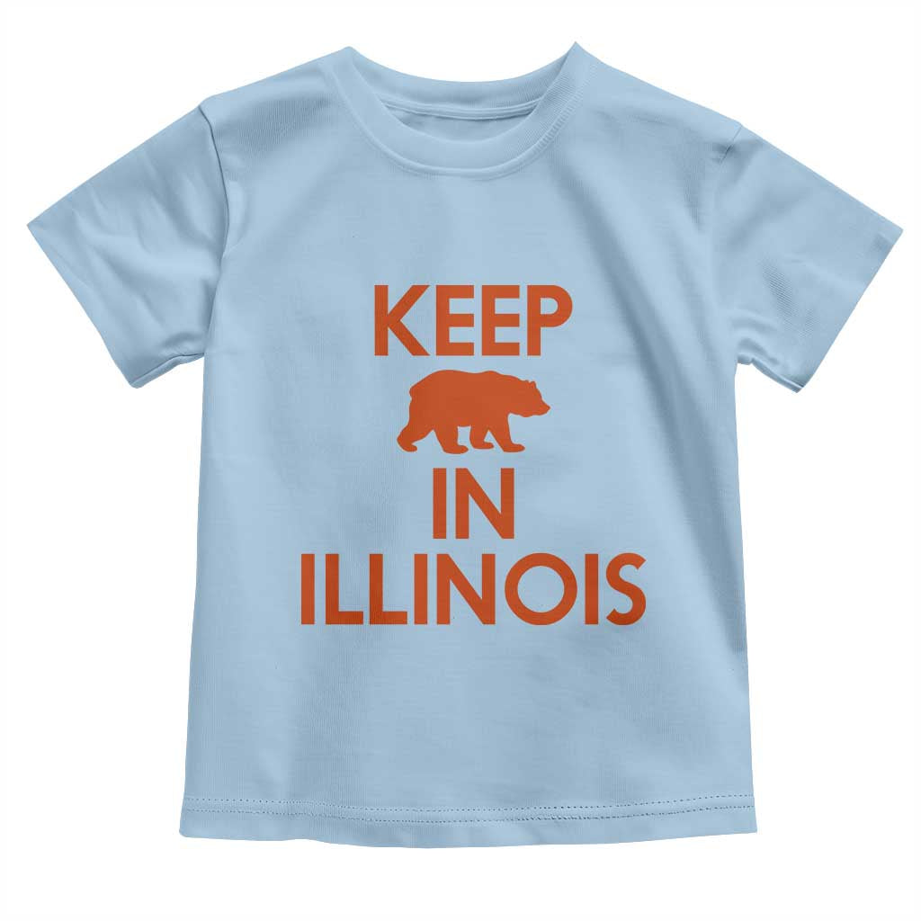 Keep Bear In Illinois CFB Toddler T Shirt Chicago Pride Gift TS12 Light Blue Print Your Wear
