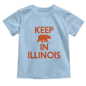 Keep Bear In Illinois CFB Toddler T Shirt Chicago Pride Gift TS12 Light Blue Print Your Wear