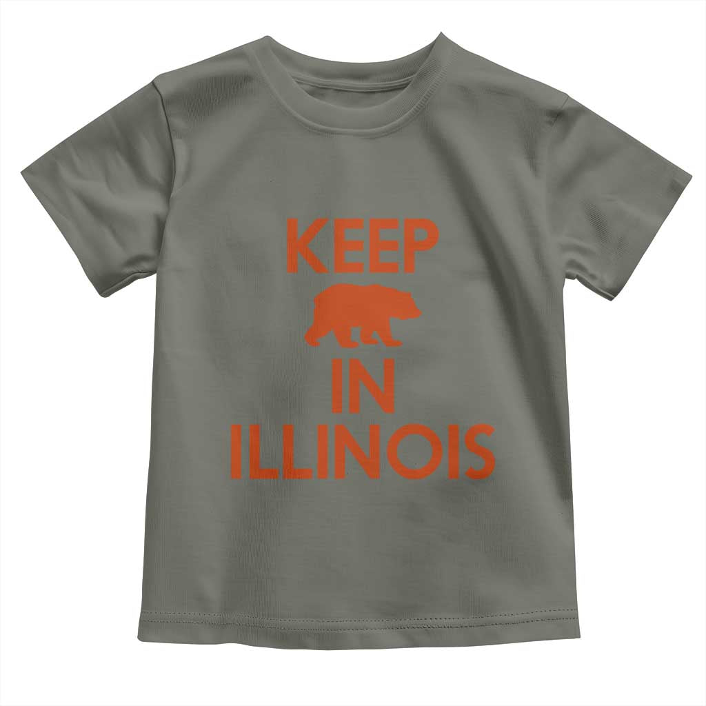 Keep Bear In Illinois CFB Toddler T Shirt Chicago Pride Gift TS12 Military Green Print Your Wear