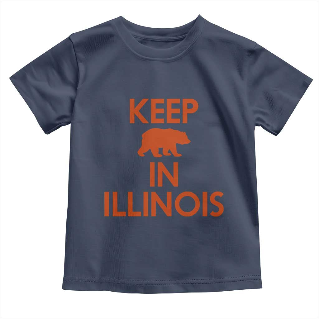 Keep Bear In Illinois CFB Toddler T Shirt Chicago Pride Gift TS12 Navy Print Your Wear