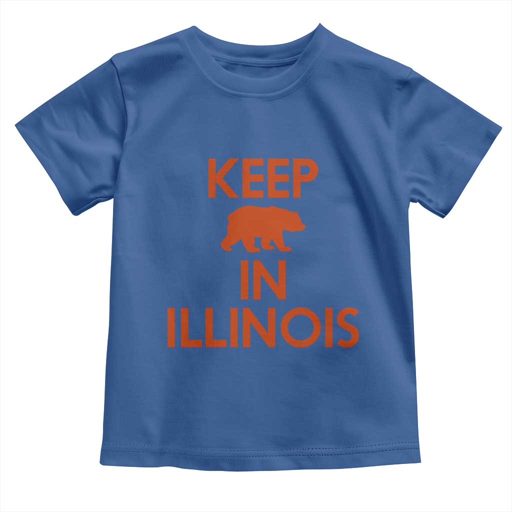 Keep Bear In Illinois CFB Toddler T Shirt Chicago Pride Gift TS12 Royal Blue Print Your Wear