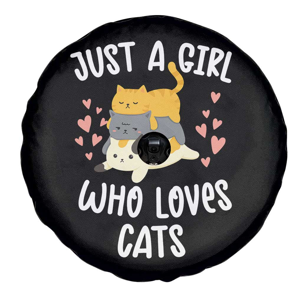 Just A Girl Who Loves Cats Spare Tire Cover Cute Kittens Pet Lover TS12 Print Your Wear