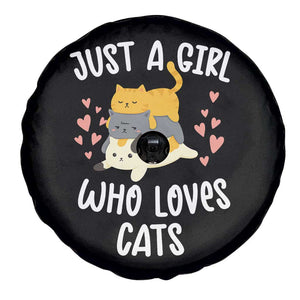 Just A Girl Who Loves Cats Spare Tire Cover Cute Kittens Pet Lover TS12 Print Your Wear