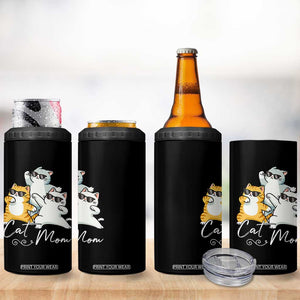 Cat Mom 4 in 1 Can Cooler Tumbler Three Cool Cats with Sunglasses TS12 Print Your Wear
