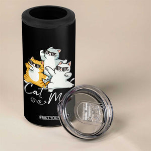 Cat Mom 4 in 1 Can Cooler Tumbler Three Cool Cats with Sunglasses TS12 Print Your Wear