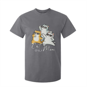 Cat Mom T Shirt For Kid Three Cool Cats with Sunglasses TS12 Charcoal Print Your Wear