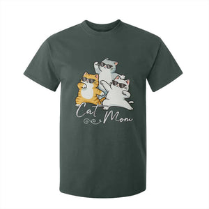 Cat Mom T Shirt For Kid Three Cool Cats with Sunglasses TS12 Dark Forest Green Print Your Wear
