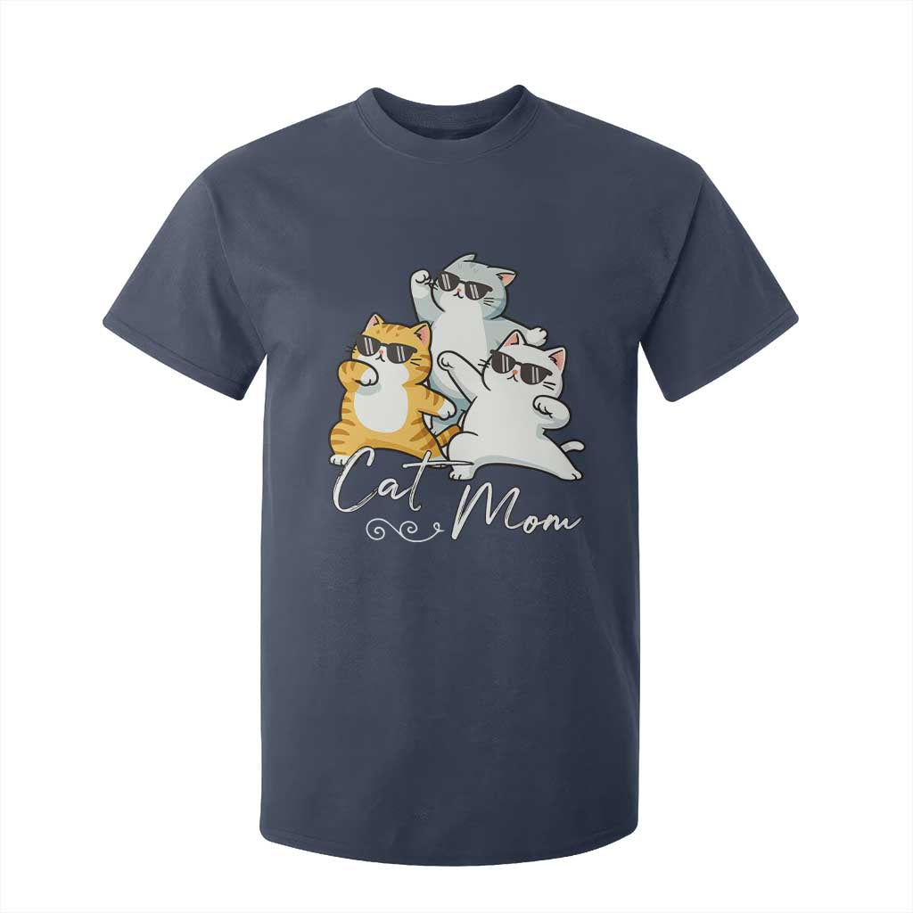 Cat Mom T Shirt For Kid Three Cool Cats with Sunglasses TS12 Navy Print Your Wear