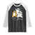 Cat Mom Raglan Shirt Three Cool Cats with Sunglasses TS12 Black White Print Your Wear