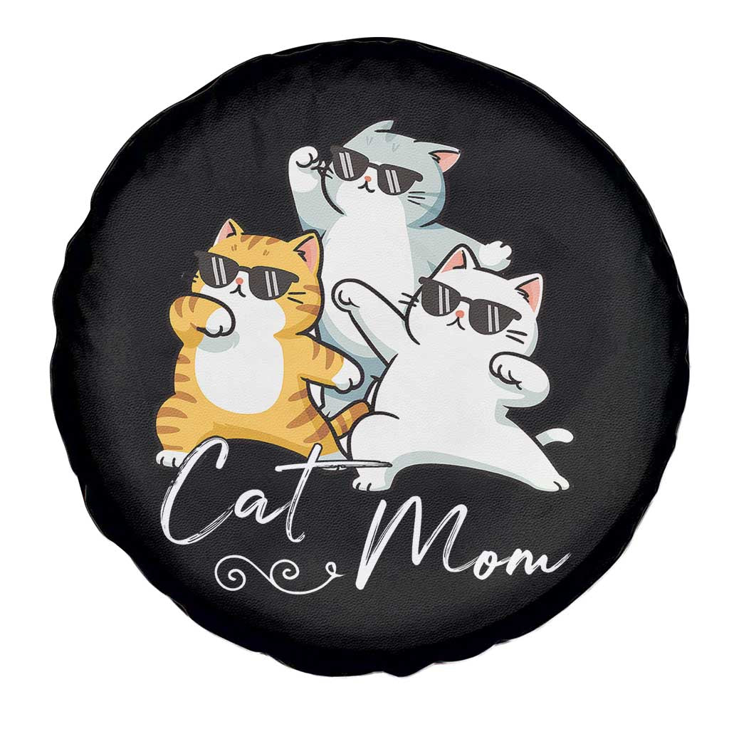 Cat Mom Spare Tire Cover Three Cool Cats with Sunglasses TS12 Print Your Wear
