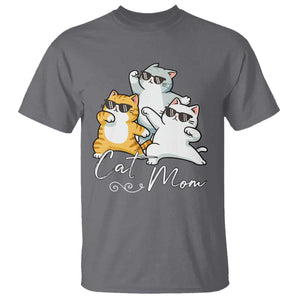 Cat Mom T Shirt Three Cool Cats with Sunglasses TS12 Charcoal Print Your Wear