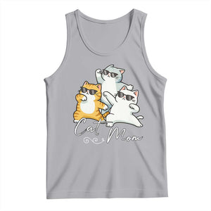 Cat Mom Tank Top Three Cool Cats with Sunglasses TS12 Athletic Heather Print Your Wear