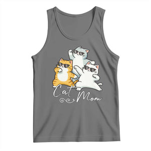 Cat Mom Tank Top Three Cool Cats with Sunglasses TS12 Black Heather Print Your Wear