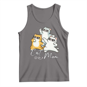 Cat Mom Tank Top Three Cool Cats with Sunglasses TS12 Deep Heather Print Your Wear