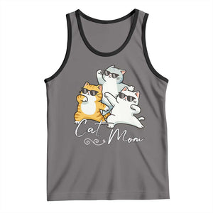 Cat Mom Tank Top Three Cool Cats with Sunglasses TS12 Deep Heather Black Print Your Wear