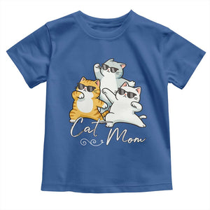 Cat Mom Toddler T Shirt Three Cool Cats with Sunglasses TS12 Royal Blue Print Your Wear