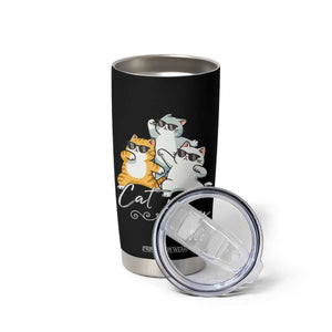 Cat Mom Tumbler Cup Three Cool Cats with Sunglasses TS12 Print Your Wear