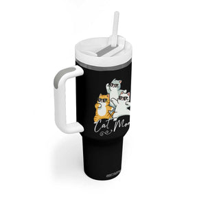 Cat Mom Tumbler With Handle Three Cool Cats with Sunglasses TS12 Print Your Wear