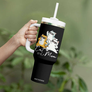 Cat Mom Tumbler With Handle Three Cool Cats with Sunglasses TS12 Print Your Wear