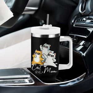 Cat Mom Tumbler With Handle Three Cool Cats with Sunglasses TS12 Print Your Wear