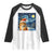 Christmas Van Gogh Cat Raglan Shirt In Santa Hat Starry Night TS12 White Black Print Your Wear