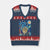 Funny Van Gogh Cat in Starry Night V-Neck Knit Sweater Vest TS12 Navy Red Print Your Wear