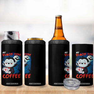 My Blood Type Is Coffee 4 in 1 Can Cooler Tumbler Funny Vampire Halloween TS12 Print Your Wear