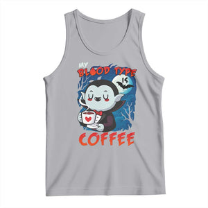 My Blood Type Is Coffee Tank Top Funny Vampire Halloween TS12 Athletic Heather Print Your Wear