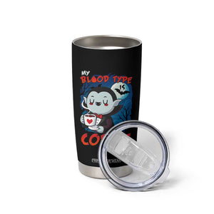 My Blood Type Is Coffee Tumbler Cup Funny Vampire Halloween TS12 Print Your Wear
