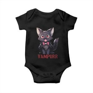Halloween Black Vampire Cat Baby Onesie Vampurr Cute Kitty Lover TS12 Black Print Your Wear