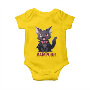Halloween Black Vampire Cat Baby Onesie Vampurr Cute Kitty Lover TS12 Daisy Print Your Wear