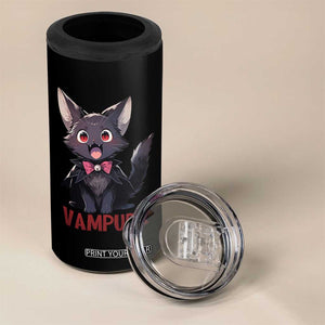 Halloween Black Vampire Cat 4 in 1 Can Cooler Tumbler Vampurr Cute Kitty Lover TS12 Print Your Wear