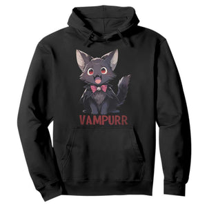 Halloween Black Vampire Cat Hoodie Vampurr Cute Kitty Lover TS12 Black Print Your Wear
