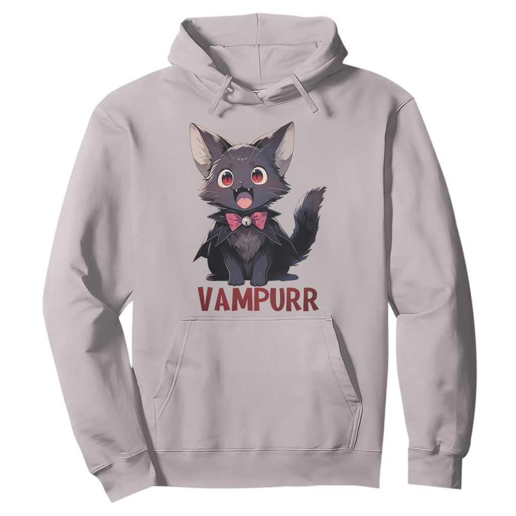 Halloween Black Vampire Cat Hoodie Vampurr Cute Kitty Lover TS12 Ice Gray Print Your Wear