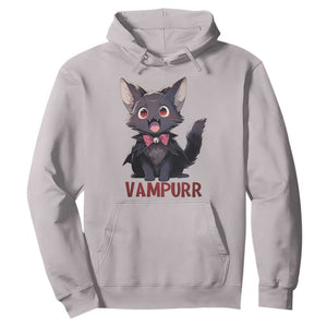 Halloween Black Vampire Cat Hoodie Vampurr Cute Kitty Lover TS12 Ice Gray Print Your Wear