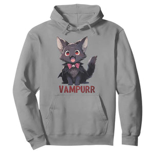 Halloween Black Vampire Cat Hoodie Vampurr Cute Kitty Lover TS12 Sport Gray Print Your Wear