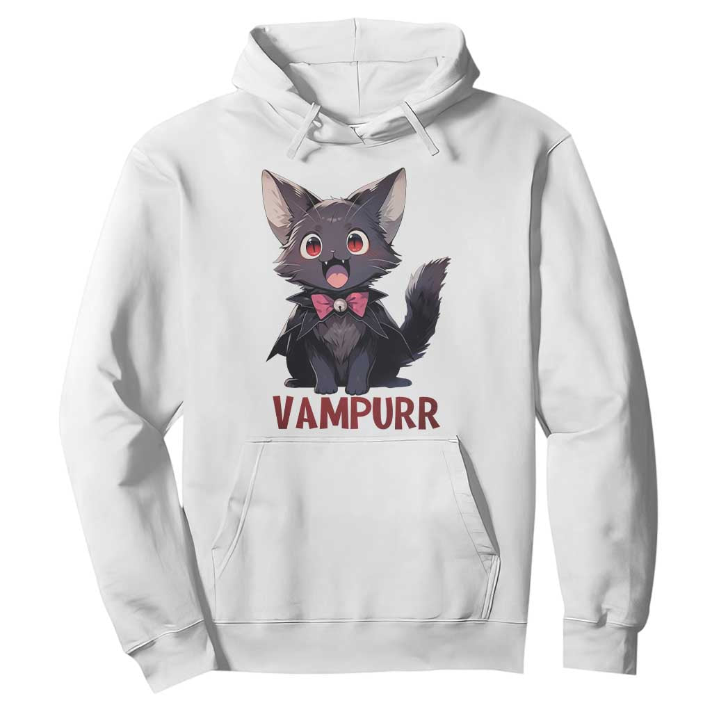 Halloween Black Vampire Cat Hoodie Vampurr Cute Kitty Lover TS12 White Print Your Wear