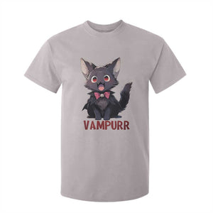 Halloween Black Vampire Cat T Shirt For Kid Vampurr Cute Kitty Lover TS12 Ice Gray Print Your Wear