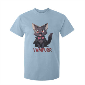 Halloween Black Vampire Cat T Shirt For Kid Vampurr Cute Kitty Lover TS12 Light Blue Print Your Wear