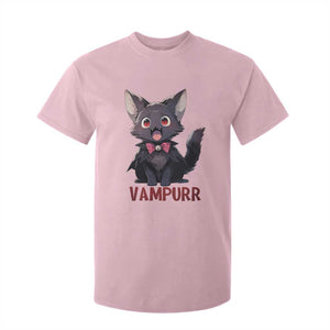 Halloween Black Vampire Cat T Shirt For Kid Vampurr Cute Kitty Lover TS12 Light Pink Print Your Wear