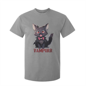 Halloween Black Vampire Cat T Shirt For Kid Vampurr Cute Kitty Lover TS12 Sport Gray Print Your Wear