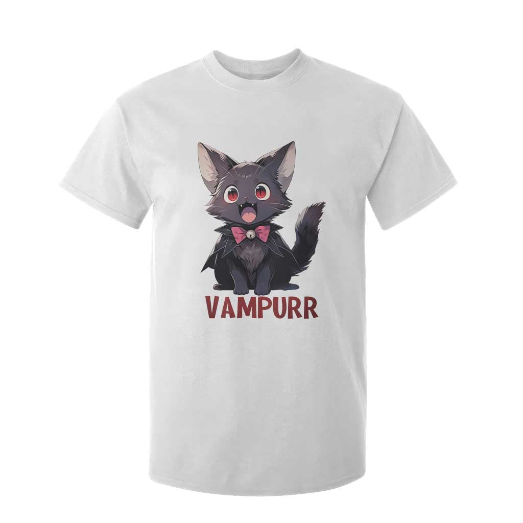 Halloween Black Vampire Cat T Shirt For Kid Vampurr Cute Kitty Lover TS12 White Print Your Wear