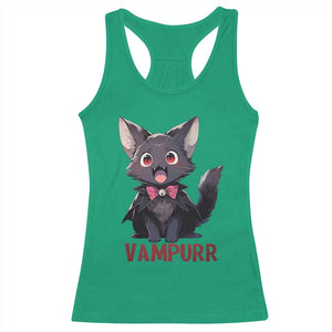 Halloween Black Vampire Cat Racerback Tank Top Vampurr Cute Kitty Lover TS12 Irish Green Print Your Wear