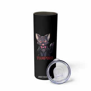 Halloween Black Vampire Cat Skinny Tumbler Vampurr Cute Kitty Lover TS12 Print Your Wear