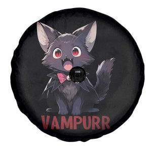 Halloween Black Vampire Cat Spare Tire Cover Vampurr Cute Kitty Lover TS12 Print Your Wear